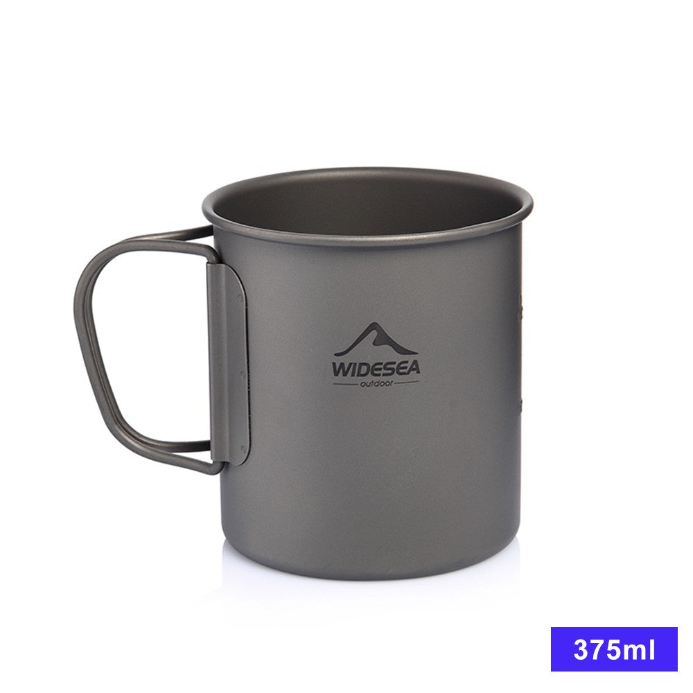 Widesea caneca de acampamento copo de titânio utensílios de mesa turísticos uten