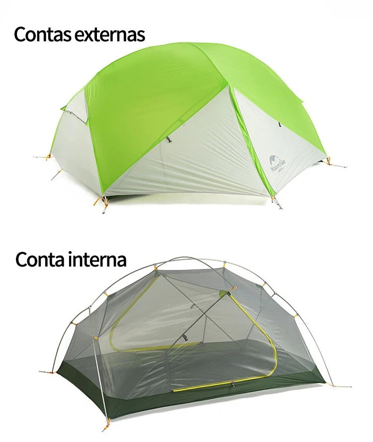 Naturehike-Mongar 2 barraca camping, Ultraleve, Ao ar livre, 3 Temporada, imperm