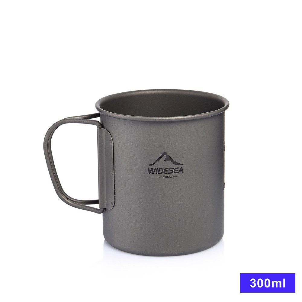 Widesea caneca de acampamento copo de titânio utensílios de mesa turísticos uten