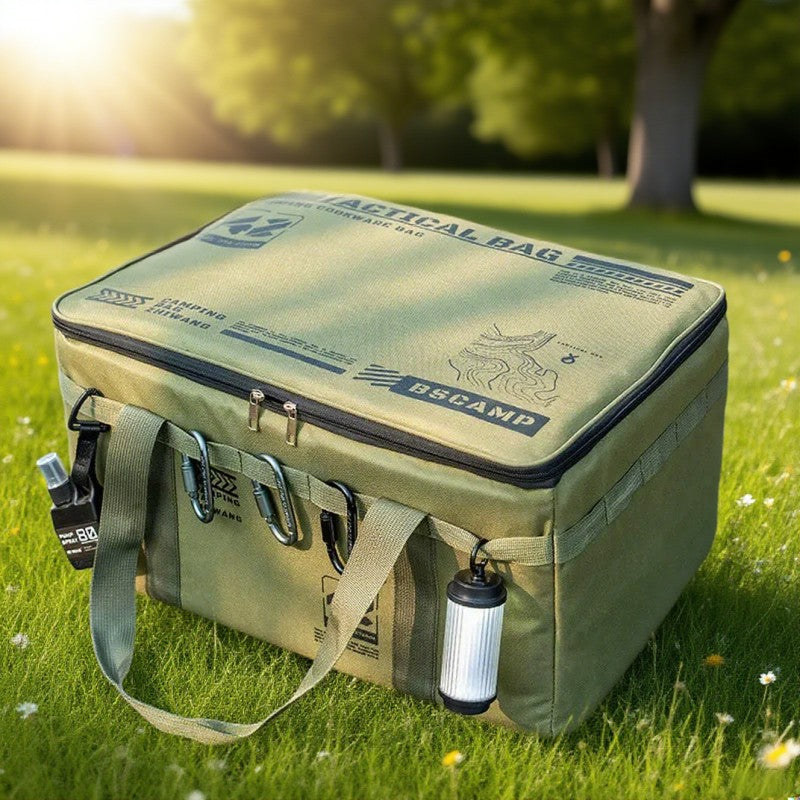 Bolsa de armazenamento tática para acampamento, 30-42l, caixa dobrável isolada,